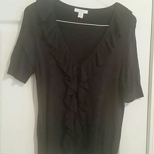 Very pretty black sweater blouse Sz Large